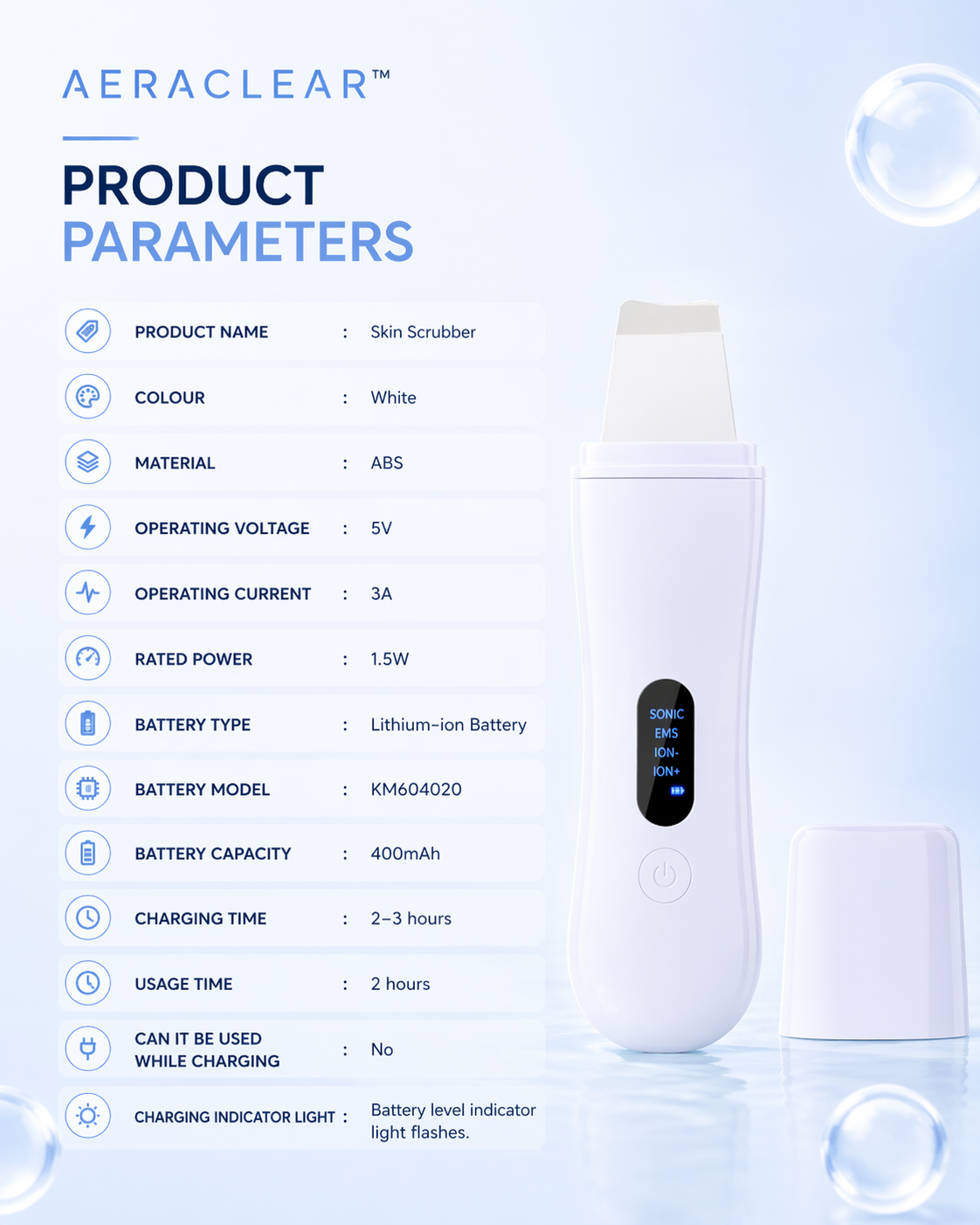 AeraClear Ultrasonic Skin Scrubber