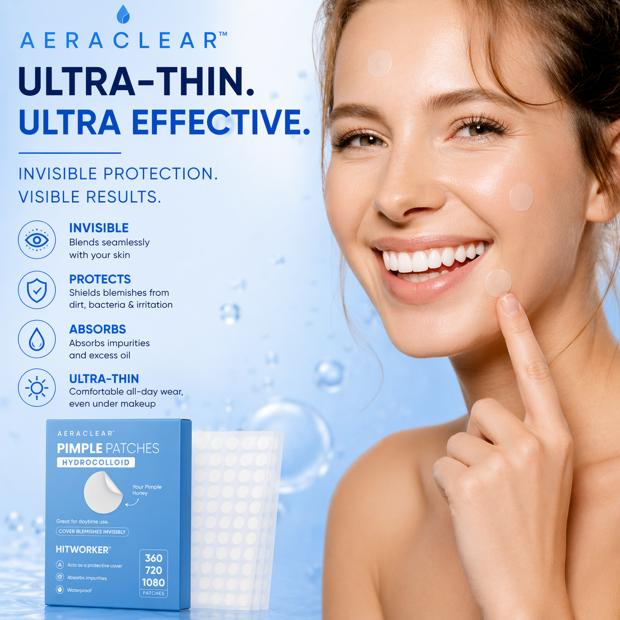 AeraClear Hydrocolloid Pimple Patches