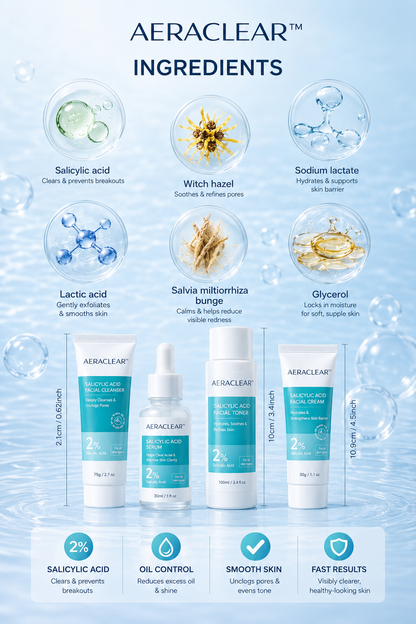 AeraClear 2% Salicylic Acid Skincare Set