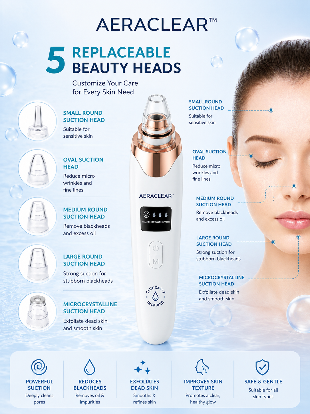 AeraClear Electric Blackhead Remover Vacuum