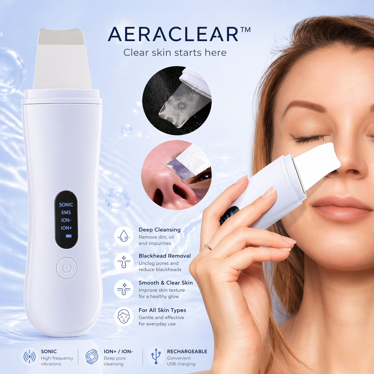 AeraClear Ultrasonic Skin Scrubber