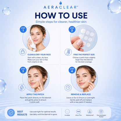 AeraClear Hydrocolloid Pimple Patches