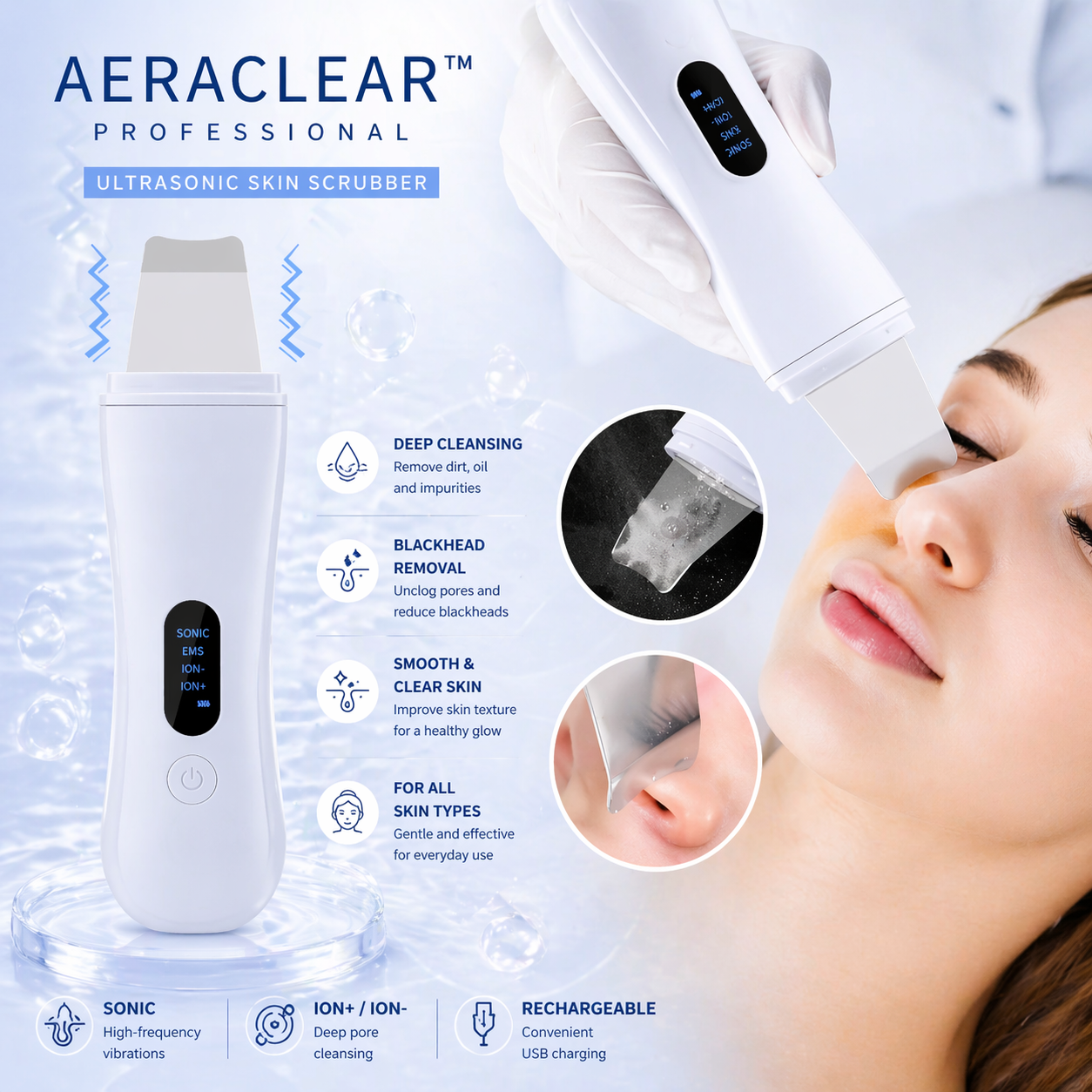 AeraClear Ultrasonic Skin Scrubber