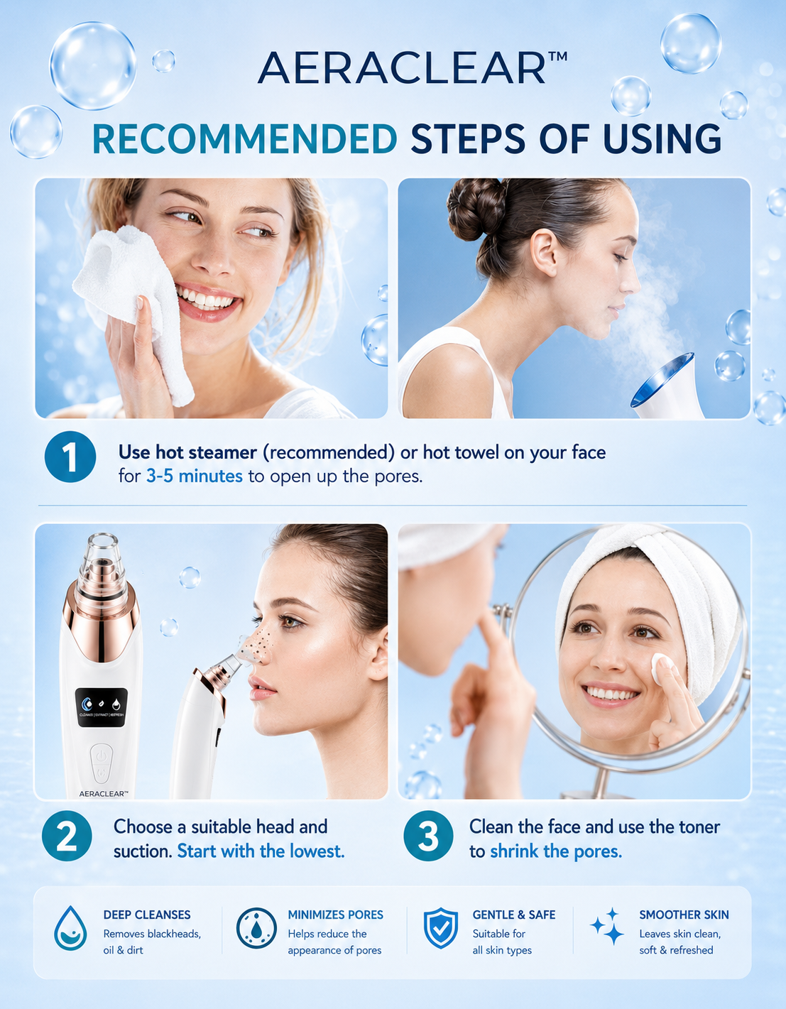 AeraClear Electric Blackhead Remover Vacuum